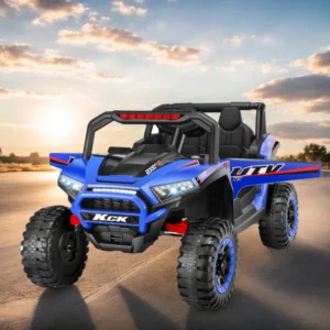 24V 2 Seater Ride On Car With Remote Control, Powered Ride On UTV Toys For Boys, Girls, Ages 3-8, Electric Car W/ Colorful LED Lights, Bluetooth, MP3, USB, 5MPH